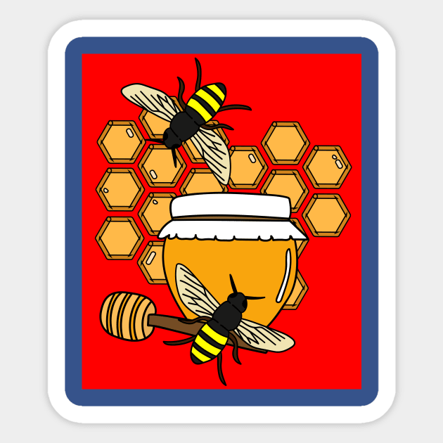 Sweet Honey Bees Beekeeper Beekeeper Sticker by flofin